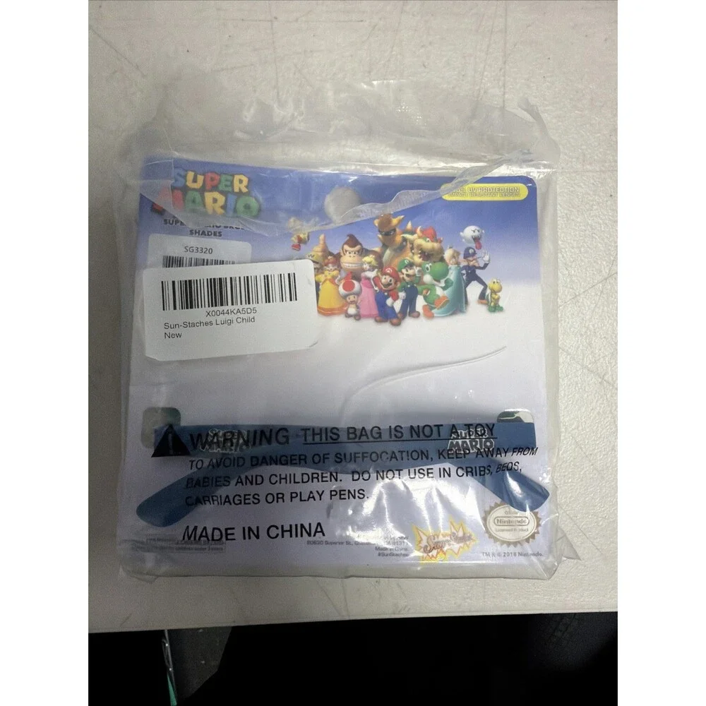 Nintendo Super Mario Bros Lil' Characters Luigi Sunstaches Costume Party Shades